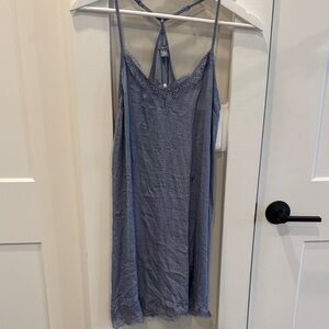 Aerie Soft Blue Lace Chemise